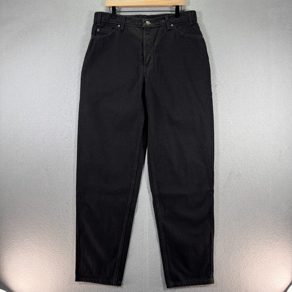 Vintage Levis 560 Jeans Mens 36x32 Loose Tapered Leg Black Dark‎ Wash Orange Tab - Picture 1 of 15